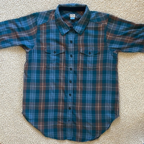 KAVU Flannel with Elbow Patches NWT Size Large - Picture 8 of 13